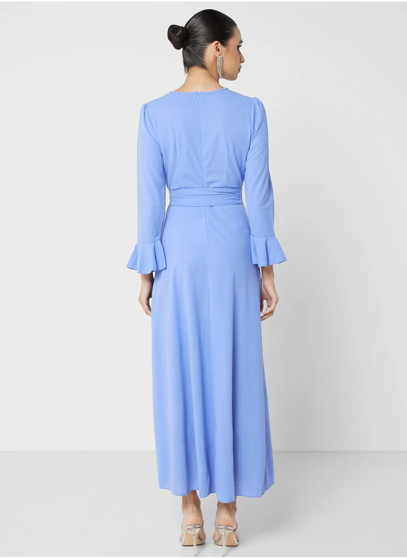 Khizana Neck Tie A-Line Dress