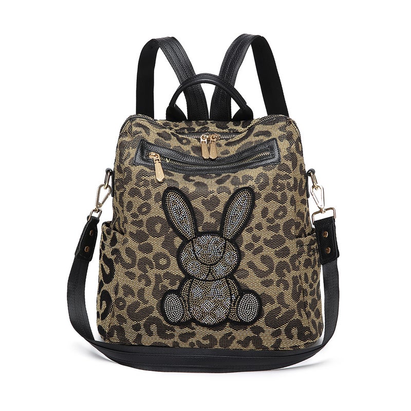 Fashion Niche Three-Use Women'S Bag Fashion Backpack All-Match Casual Rabbit Backpack Crossbody - Image 1