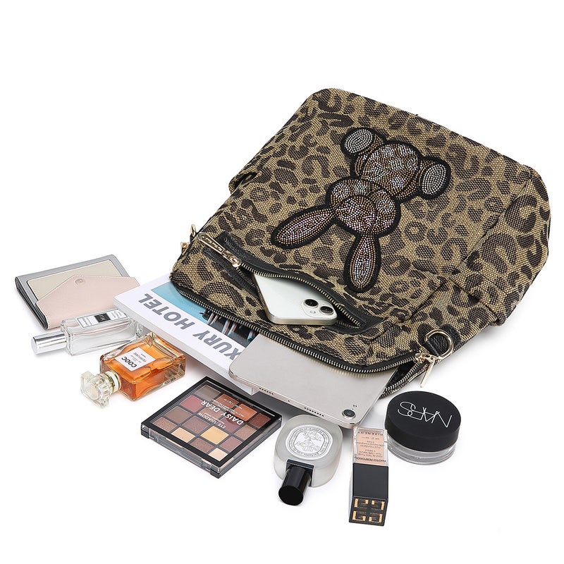 Fashion Niche Three-Use Women'S Bag Fashion Backpack All-Match Casual Rabbit Backpack Crossbody - Image 4