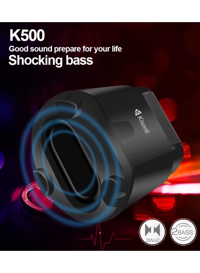 Kisonli K500 2.0 Multimedia Speaker with USB Input – Stylish design and clear sound – Ideal for listening to music, watching movies, and gaming – Black color - Image 3