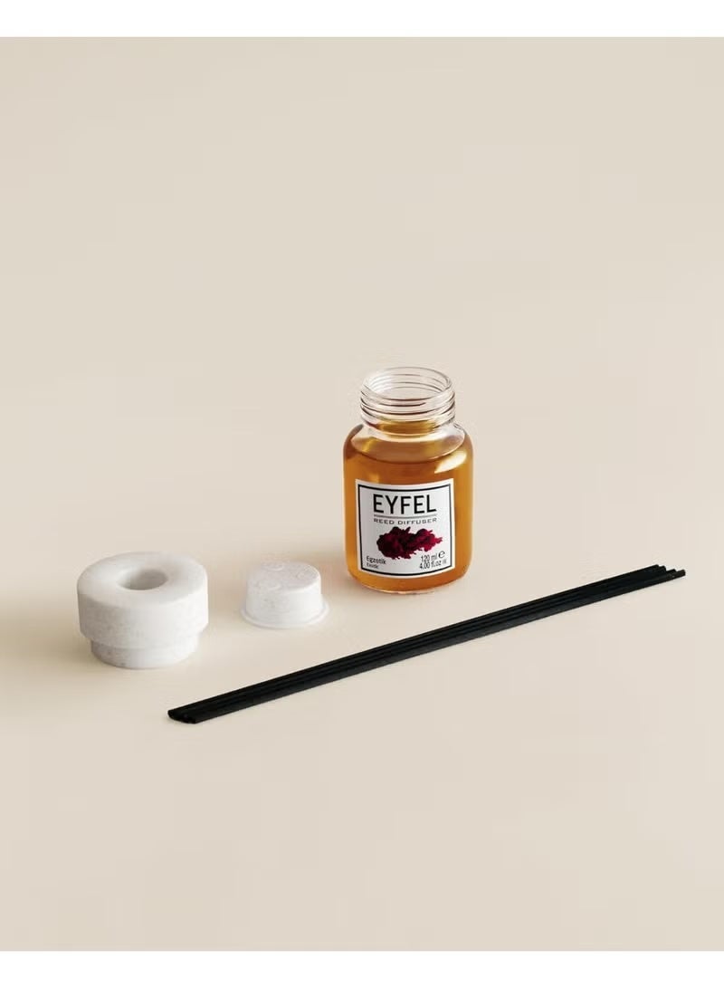 EYFEL Exotic Premium Reed Diffuser (120ml) – Long-Lasting Tropical Floral & Fruity Home Fragrance – Sophisticated Glass Bottle with Fiber Reeds - Image 5