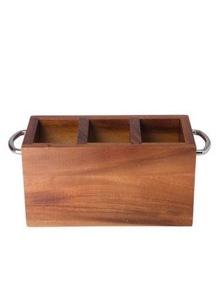 Wooden Cutlery Holder With Metal Handle Brown - pzsku/Z3123693068CEF6723D26Z/45/_/1689854566/9606d212-1592-4b2b-bf4c-f5860f7b28c6
