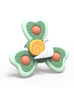 Baby Suction Cup Bath Toy Cartoon Finger Spinning Top Toothpaste Bath Toy Baby Shower Gift Idea Non-toxic Eco-friendly-Color:Three Pages Of Insects (large Quantity And Excellent Price)
