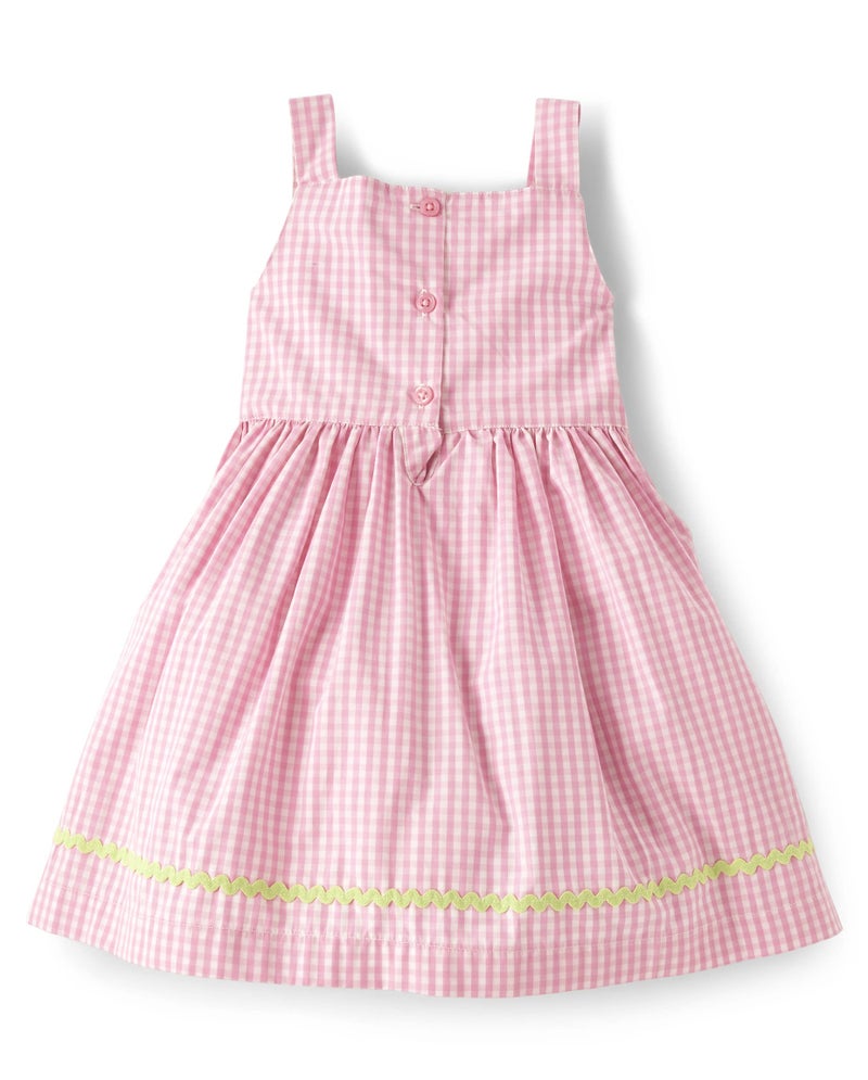 Gymboree,Girls,and Toddler Embroidered Sleeveless Dress,3,Pink Bunnies - Image 3