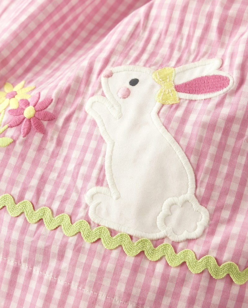 Gymboree,Girls,and Toddler Embroidered Sleeveless Dress,3,Pink Bunnies - Image 2