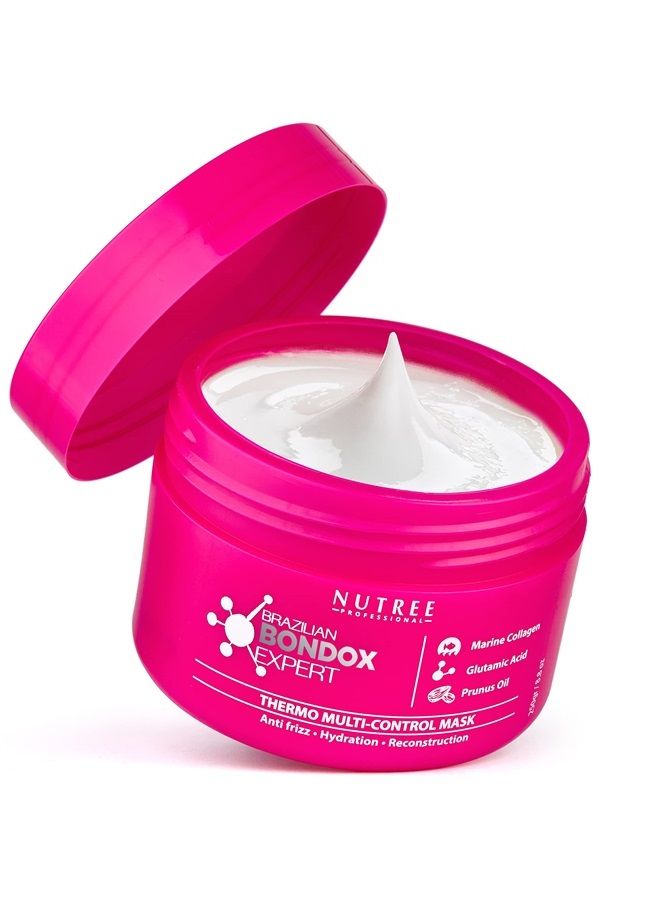 Nutree Professional BRAZILIAN BONDOX HAIR TREATMENT 8.8 oz Hair Mask for All Hair Types | Formaldehyde-Free Cruelty-Free | Results for up to 1-3 months | Marine Collagen & Almond Oil Hair Repair Moisturizer Thermal Mask - Image 1