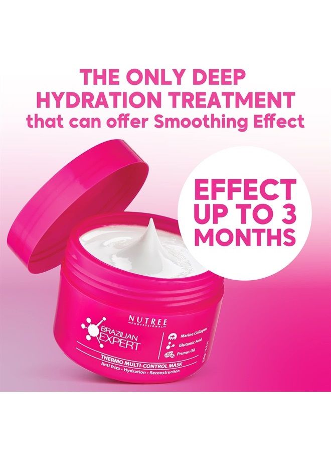 Nutree Professional BRAZILIAN BONDOX HAIR TREATMENT 8.8 oz Hair Mask for All Hair Types | Formaldehyde-Free Cruelty-Free | Results for up to 1-3 months | Marine Collagen & Almond Oil Hair Repair Moisturizer Thermal Mask - Image 3