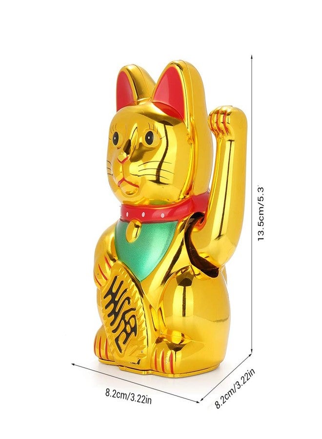 FIOTOK Maneki Neko Lucky Fengshui Cat for Welcoming Fortune Wealth Prosperity Decoration-Smiling Cat W/Waving Paw Function for Shops, Restaurants for Spring Festival & Chinese New Year Celebrations - Image 2