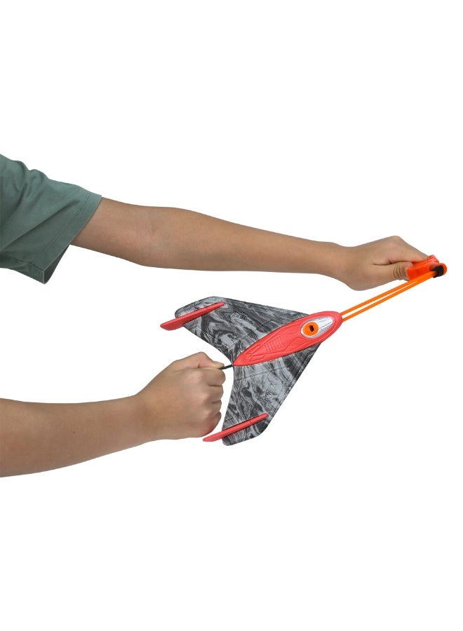 Zing Blast Off Sky Gliderz Foam Whistle Glider Set Pull-Tab Launcher, Sonic Blaze Screaming Flight, 120ft Looping & Gliding Outdoor Toy for Kids Ages 8+, Assorted Red & Green - Image 5