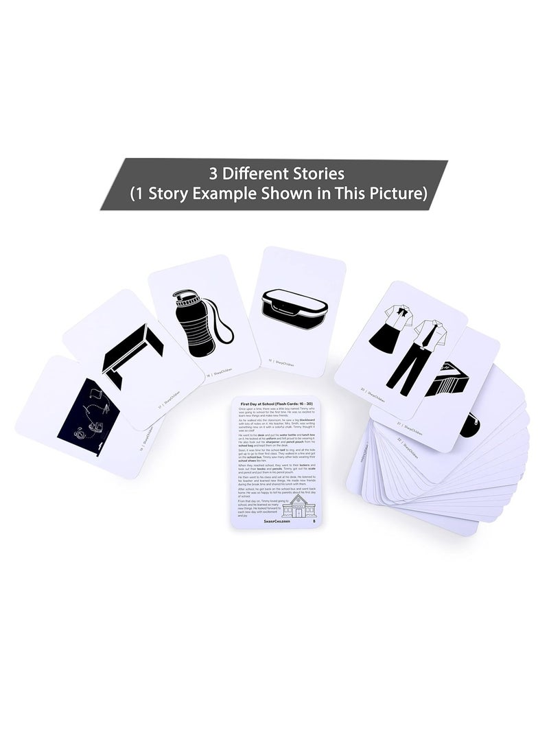 Sharp Children Black & White Cards for Newborns - High Contrast Flash Cards for Babies 0-12 Months - Image 2