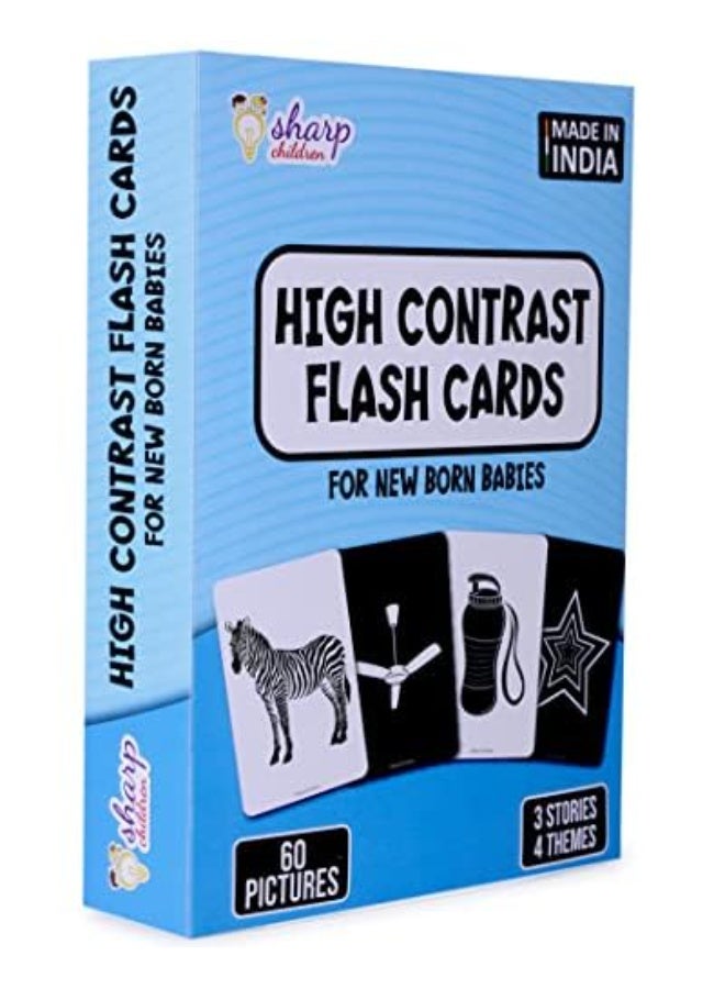 Sharp Children Black & White Cards for Newborns - High Contrast Flash Cards for Babies 0-12 Months - Image 1