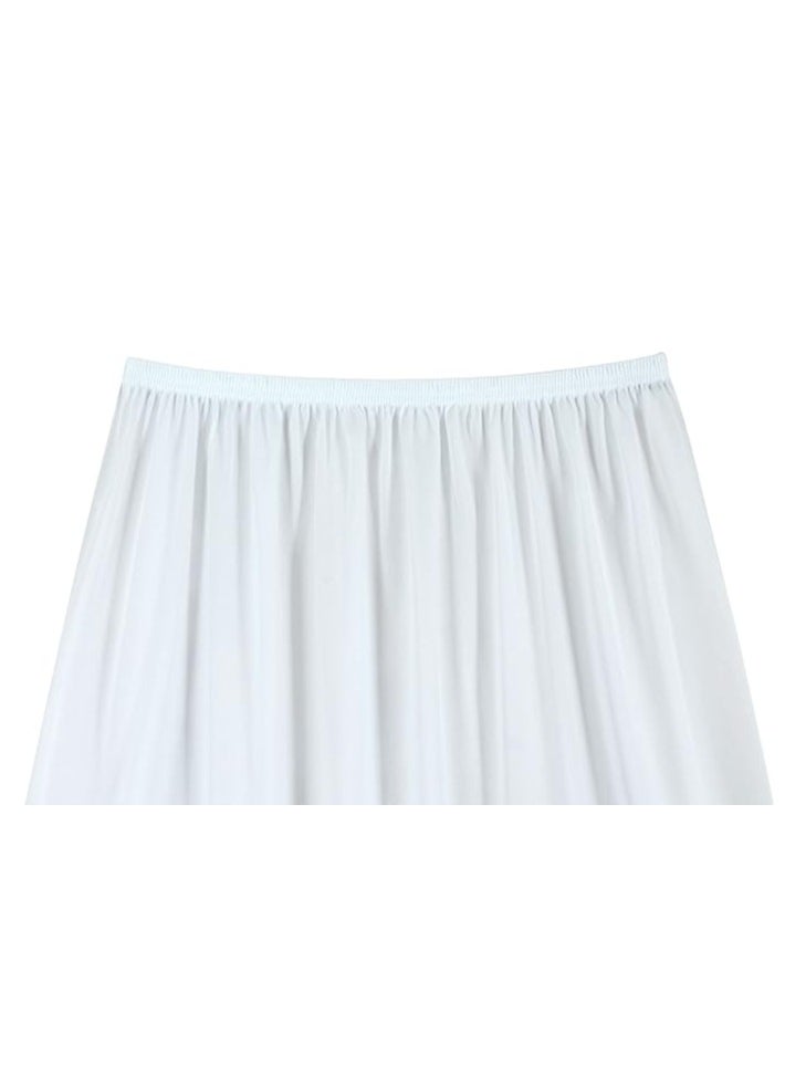 City Rose - Full Length Soft inner Skirt with Elasticised Waistband and Big Dantel Women white - Image 1