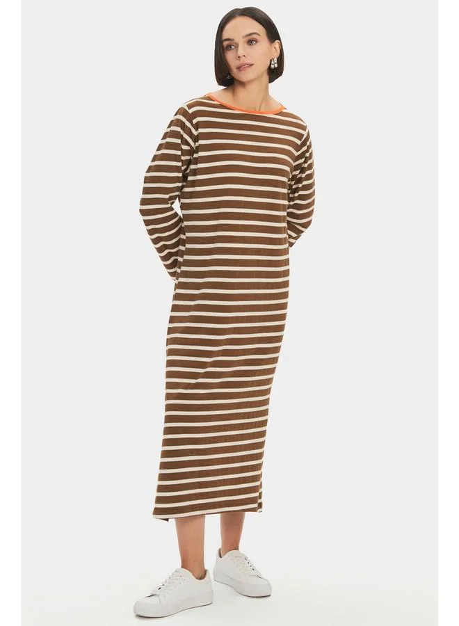 JUNE Striped Knit Dress