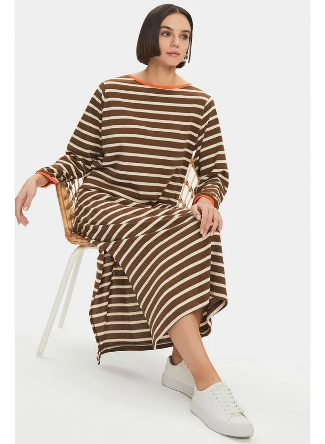 JUNE Striped Knit Dress