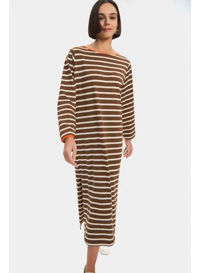 JUNE Striped Knit Dress
