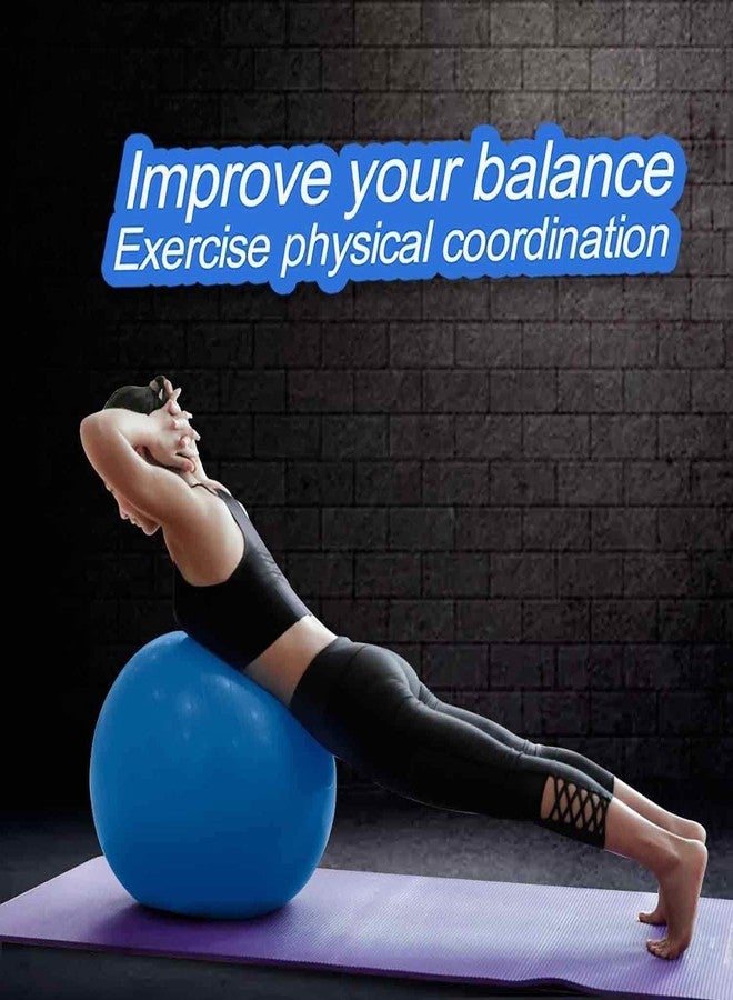 GLOWICK Gym Ball Anti-Burst Exercise with Pump, Anti-Slip Balance Stability Heavy Duty Fitness Yoga, Extra Thick Swiss Birthing, Exercise Ball, Slimming Exercise Ball (1Pcs) - Image 4