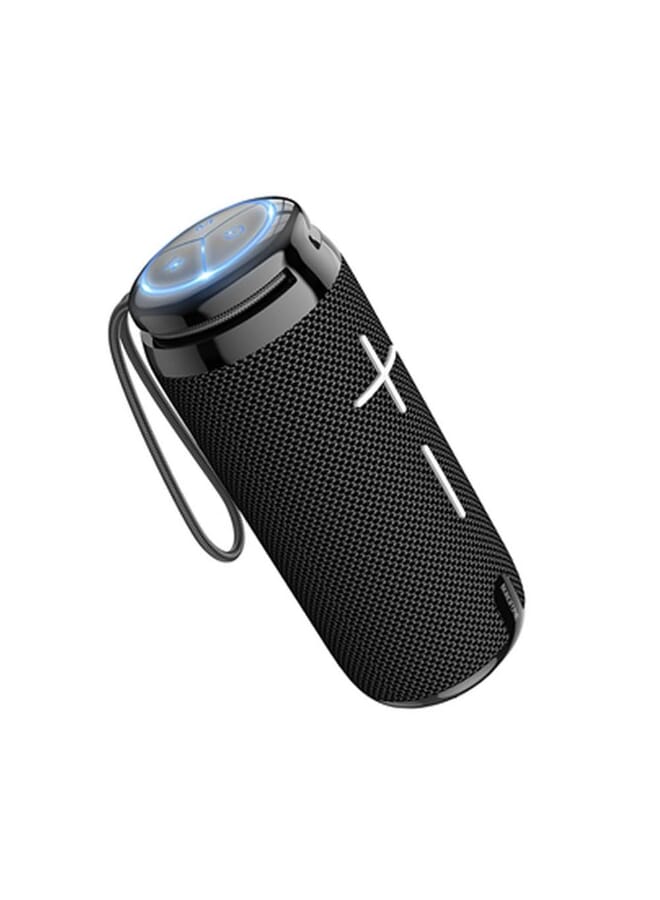 بوروفون BR24 مكبر صوت بلوتوث لاسلكي أسود 1200 مللي أمبير في الساعة TWS/USB/TF بطاقة/AUX - Image 1