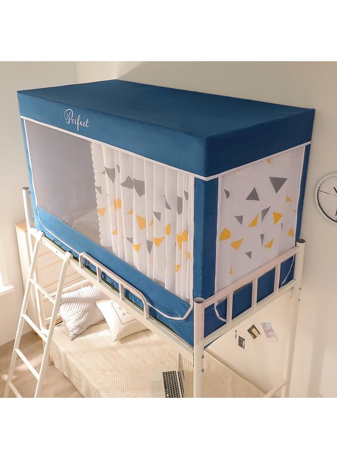 Bluejw New Student Dormitory Upper And Lower Lay Mosquito Net Shading Cloth Dust-proof Integrated Tent Cloth Sliding Curtain 0.9 Bed Curtain With Bracket  - Image 4