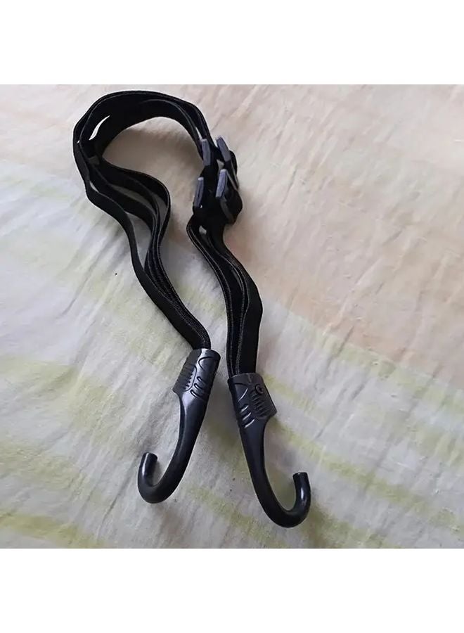 Black Adjustable Motorcycle Bicycle Helmet Strap Nylon Rope Hook for Seat Luggage Rack - Image 1