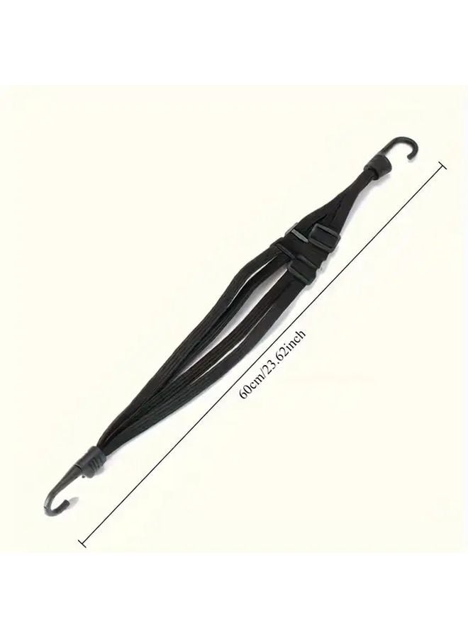 Black Adjustable Motorcycle Bicycle Helmet Strap Nylon Rope Hook for Seat Luggage Rack - Image 4