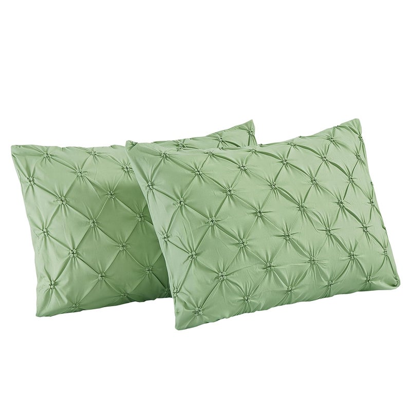 Vaulia Vaulia Soft Microfiber Pillow Shams  Sage Green Standard Size 20x26 Set of 2  Pinch Pleat Pillowcase with Envelope Closure  - Image 3