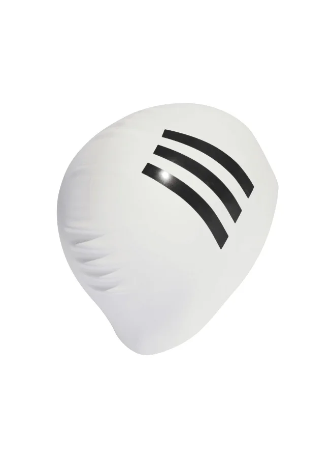 Adidas Adidas Adult 3S Cap White Swim Swimming Cap (Hw) For Unisex 1 Size
