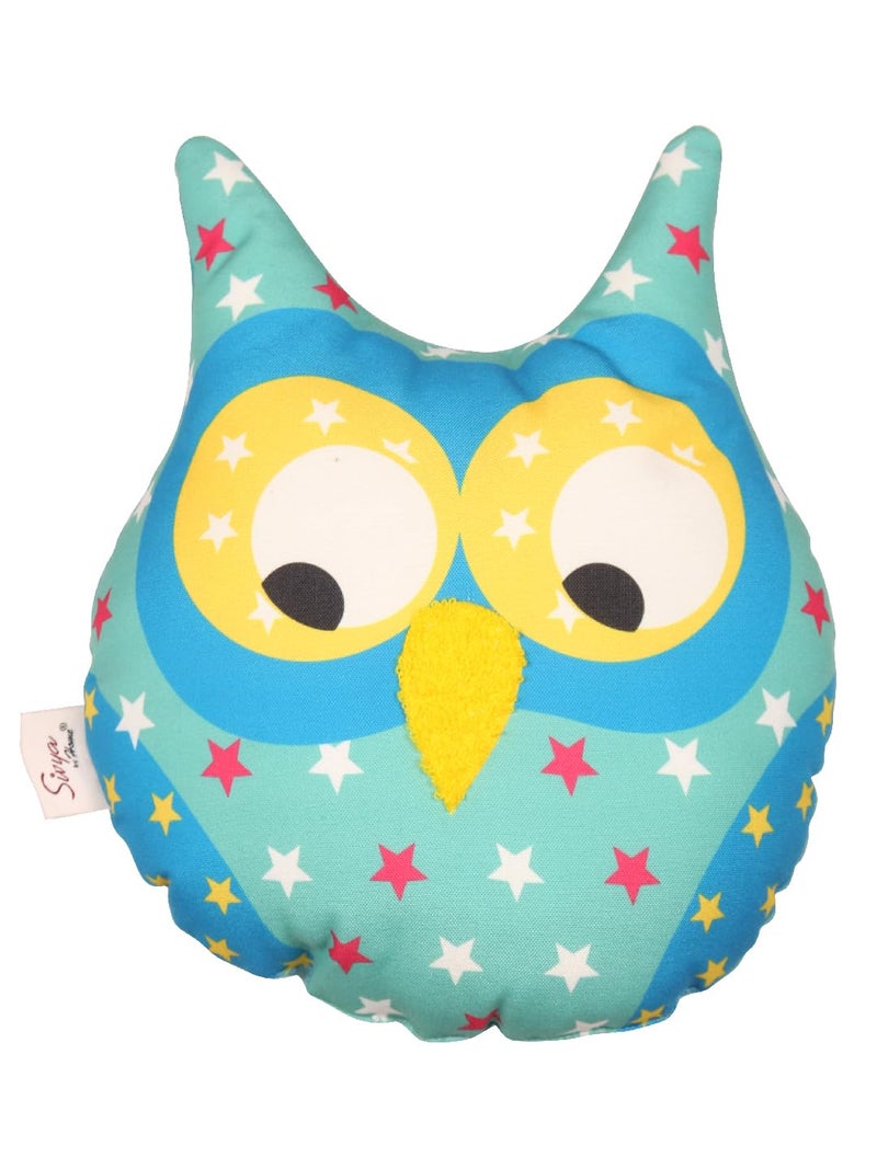 Sivya by Home Micro Filled Shape Cute Cushion for Kids (Elephant + 2 Owl + Star + Typewriter + Mixtape) | Pack of 6 - Image 3