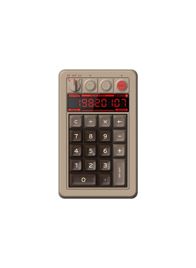 8بت دو لوحة مفاتيح رقمية ميكانيكية 8BitDo Retro 18، تدعم وضع الآلة الحاسبة، لوحة مفاتيح رقمية سلكية/بلوتوث/2.4 جيجا هرتز لأنظمة ويندوز وأندرويد - إصدار C64 - Image 1