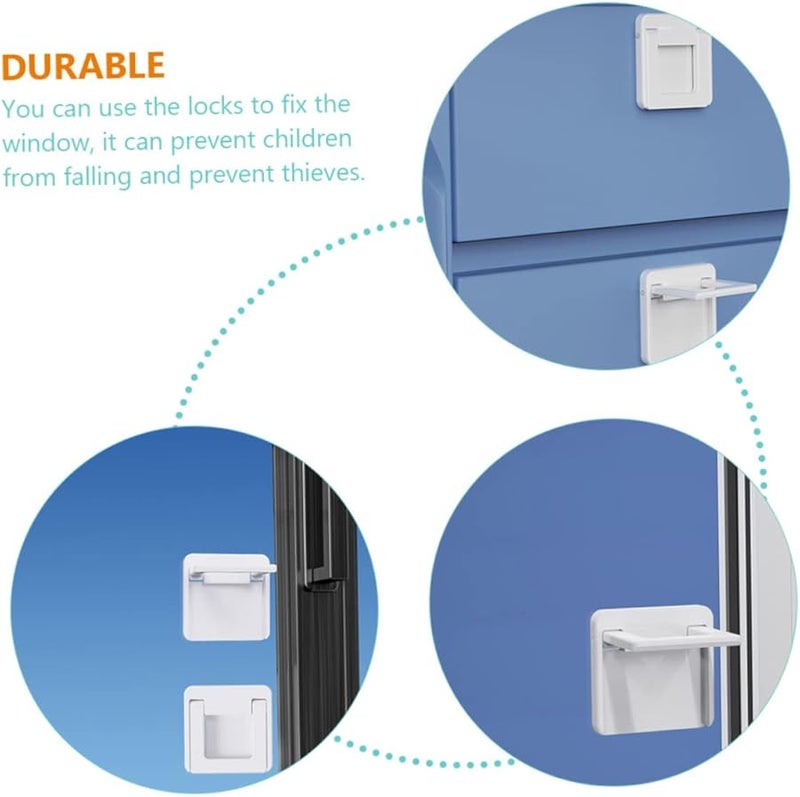 ARTIBETTER 3 Pack Window Door Security Lock Easy No Drill Installation Child Safety Home - Image 5