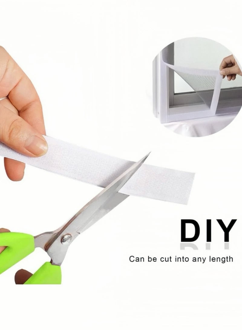 Lee Yon Hook and Loop Tape, Velcro Tape Adhesive Hook and Loop Strip Tape Self Adhesive Sticky Back Fastening Tape Heavy Duty Reusable Double Sided Sticky Back Fastening Tape, White, 8M * 2CM  - Image 4