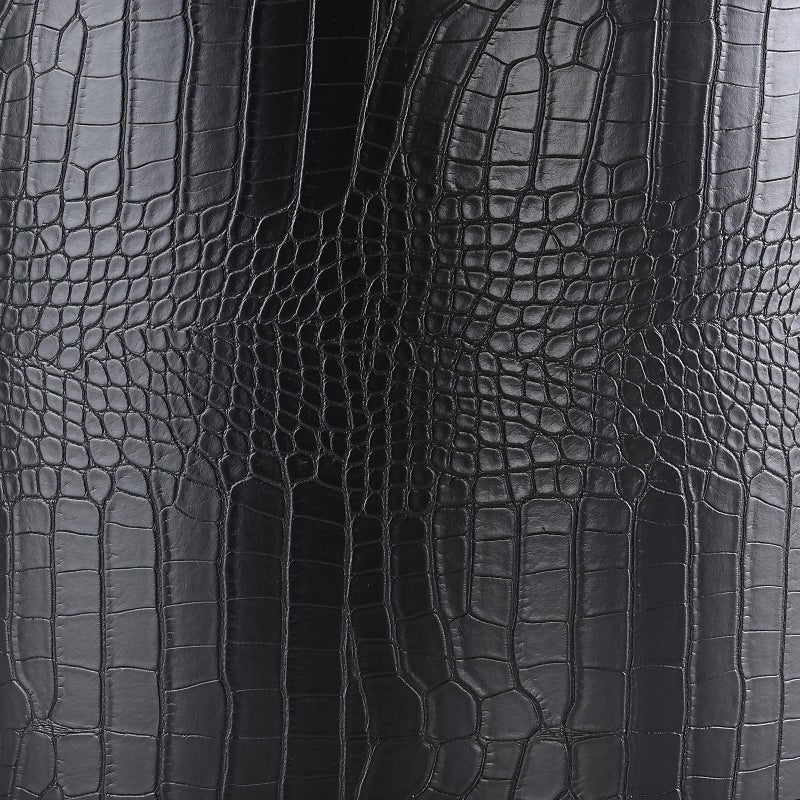 PIKOPIKO Black Reptile Print Drum Lamp Shade 13"Top x 13"Bottom x 10"High(Spider) Medium Modern Lamp Shades for Table & Bedside Lamp - Top and Bottom Self Trim Lampshades Replacement - Image 2