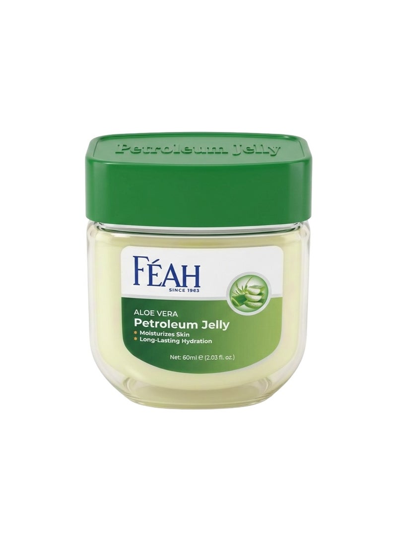 FEAH Petroleum Jelly with Aloe Vera 60ML - Deep Moisturizing Skin Protectant for Dry & Cracked Skin
