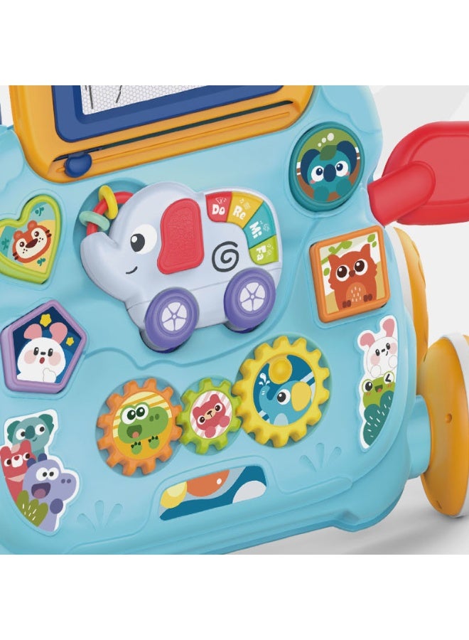 Kikibebe Multi-Functional Baby Walker with Stroller & Drawing Board – Speed Adjustment & Early Learning Features – Blue (3 to 12 Months) - Image 2