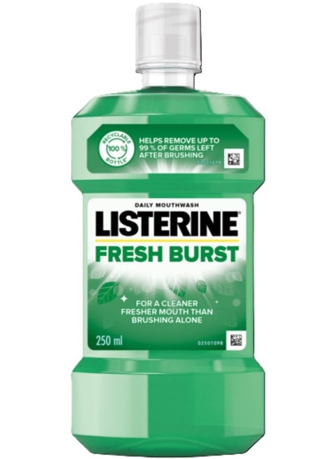 Fresh Burst Daily Mouthwash With Germ Killing Oral Care Formula To Reduce Plaque 250ml