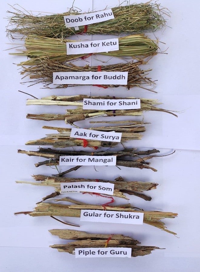 RUKDA Navgrah Havan ki Lakdi Navgrah Hawan Samidha - أعواد خشب Navgrah المقدسة لطقوس Hawan وPujan - مثالية للاحتفالات الفيدية والدينية - Image 1