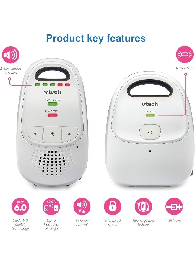 VTech DM112-2 Upgraded Audio Baby Monitor - Image 2