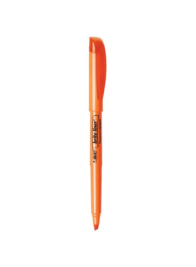 Bic BIC Brite Liner Highlighters, Chisel Tip, 12-Count Pack of Orange Highlighters, Ideal Highlighter Set for Organizing and Coloring  - Image 2