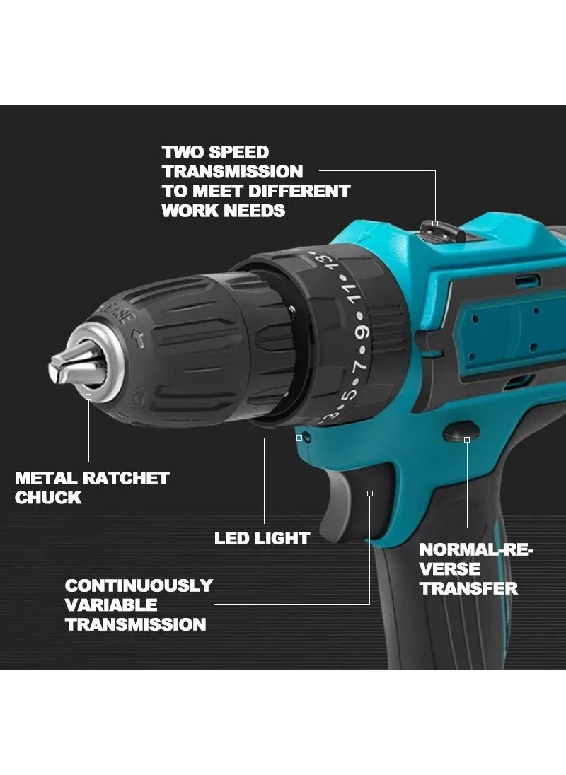 24VH Rechargable Lithium Electric Drill Set, Hand Electric Power Drill, Lithium Power Impact Drills Cordless （1 electricity and 1 charge） - pzsku/Z3124A5E39CD2DBF90DB6Z/45/_/1724228180/06d199a4-348a-439a-8622-8e1f9df56f2e