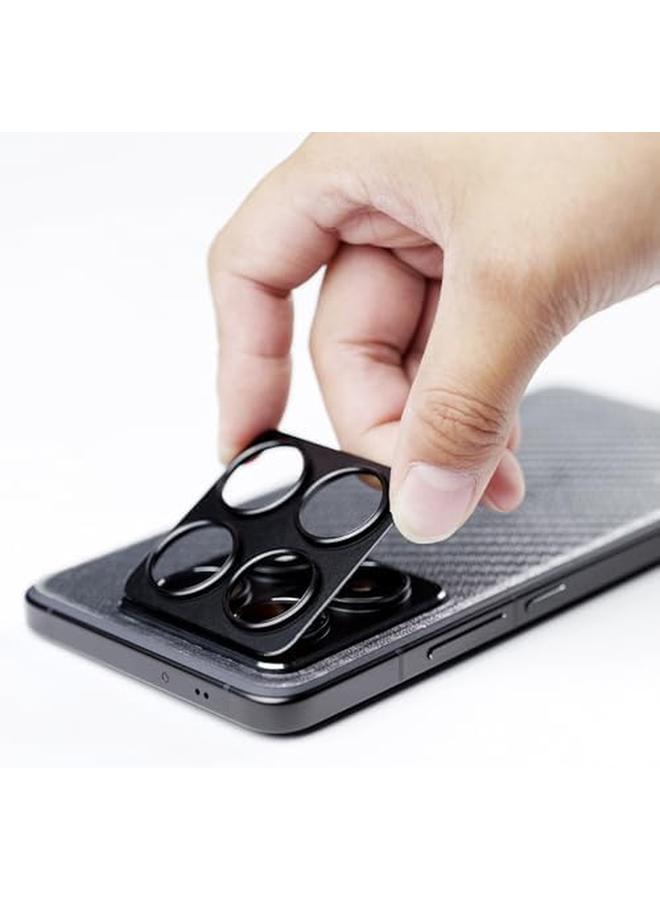 erorex 2 Pack Screen Protector For Xiaomi 14T Pro 5G 6.67",9H Hardness Tempered Glass,With 1Pc Camera Lens Protector,1Pc Back Carbon Fiber Film,Easy To Install - Image 4