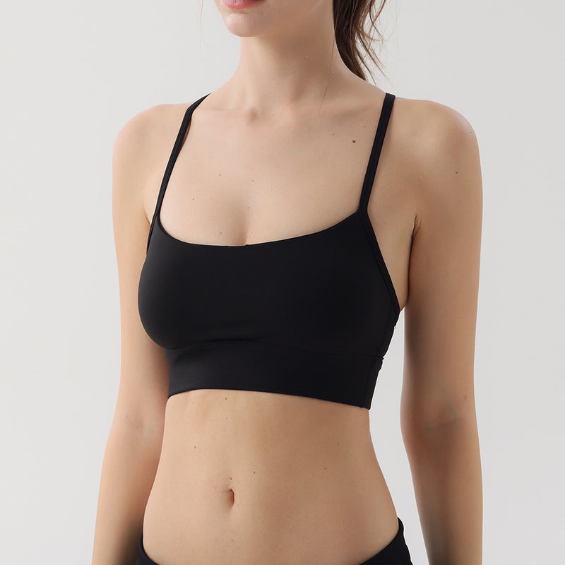 Y-Word Beautiful Back Bra Sports Yoga Clothing Women'S Quick-Drying Underwear Bra Nude Double-Sided Sanding Solid Color Sports Top - Image 3