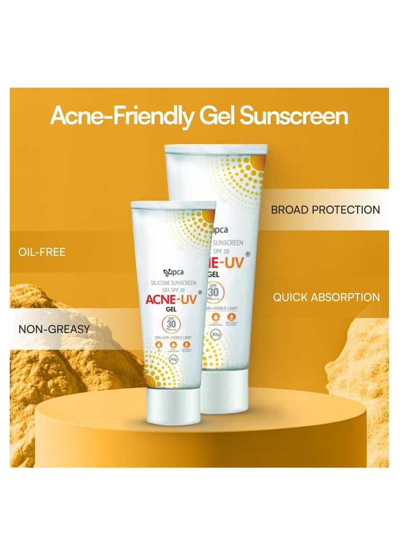 اكني-يوفي جل الوقاية من أشعة الشمس فوق البنفسجية لعلاج حب الشباب بعامل حماية من أشعة الشمس 30 PA+++ | واقي من الشمس للبشرة الدهنية للنساء والرجال | واقي من الشمس غير كوميدوغينيك | جل السيليكون | حماية من الضوء المرئي | مقاوم للماء | مناسب لجميع أنواع البشرة (30 جرام) - Image 3