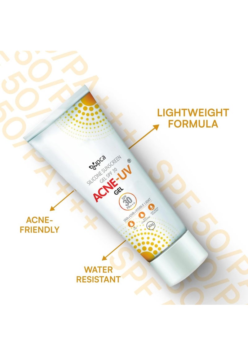 اكني-يوفي جل الوقاية من أشعة الشمس فوق البنفسجية لعلاج حب الشباب بعامل حماية من أشعة الشمس 30 PA+++ | واقي من الشمس للبشرة الدهنية للنساء والرجال | واقي من الشمس غير كوميدوغينيك | جل السيليكون | حماية من الضوء المرئي | مقاوم للماء | مناسب لجميع أنواع البشرة (30 جرام) - Image 4