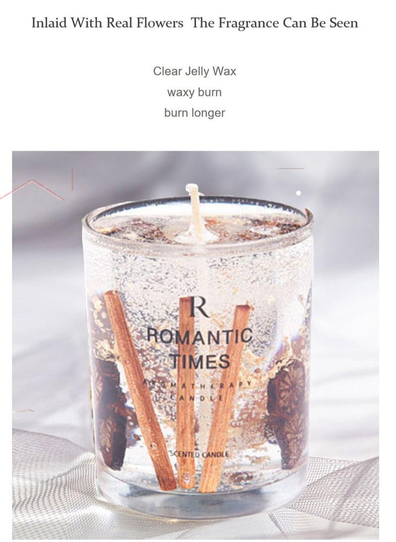 ROMANTIC TIMES Real Flower Jelly Scented Candle  - Image 3