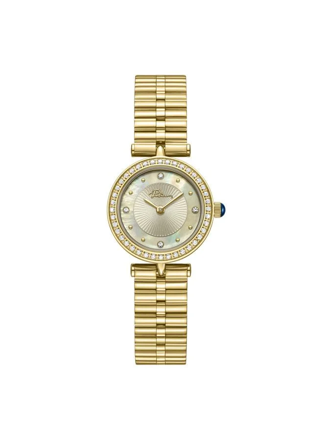 بوليس Agra Champagne Dial Stainless Steel Bracelet Analog Watch for Women, 24mm
