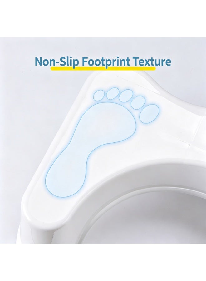 Squatting Toilet Foot Stool ,White 47x21x32cm,Toilet Stool,Non-Slip Plastic Potty Stool Squatting Posture Poop Stool Portable Step Stool For Kids Improve Bathroom Posture And Comfort - Image 3