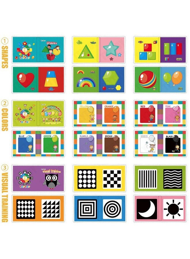 teytoy My First Soft Book,TEYTOY 6 PCS Nontoxic Fabric Baby Cloth Books Early Education Toys Activity Crinkle Cloth Book for Toddler, Infants and Kids Perfect for Baby Shower (New Version) - Image 5