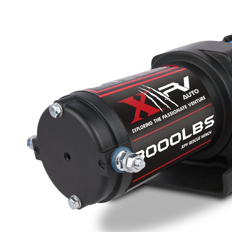 XPV AUTO 3000 lb 12V DC Electric Winch with Both Wireless Handheld Remote and Corded Control Recovery Steel Cable Waterproof Winch for UTV ATV Boat - Image 2