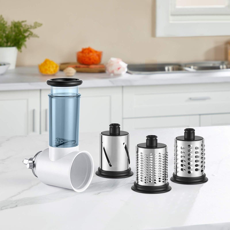 HOZODO Slicer Shredder Attachment for KitchenAid Stand Mixer, Cheese Grater Attachment for KitchenAid Stand Mixer, Food Processor with 3 Blades by HOZODO - Image 3