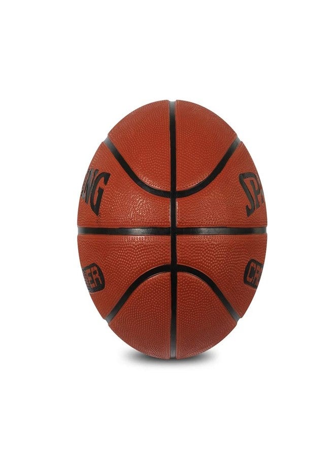 Spalding Cross Over Official Basketball Ball Senior Men Ball Size 6 + Air Pump - Image 3