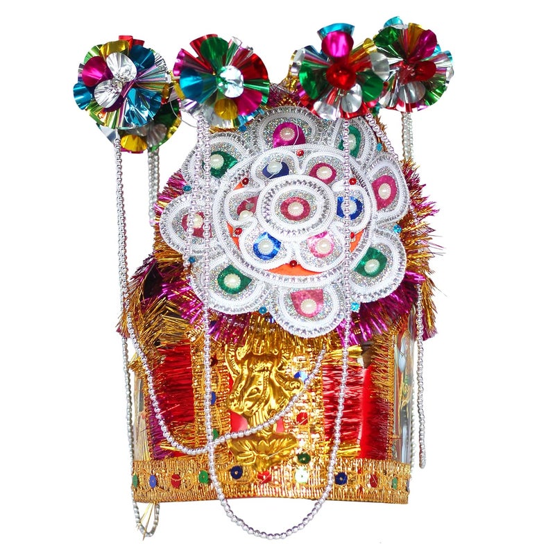Ayodhya Bhakti Maur Sehra Mauri Wedding Topi for Groom Multicolour - Image 3